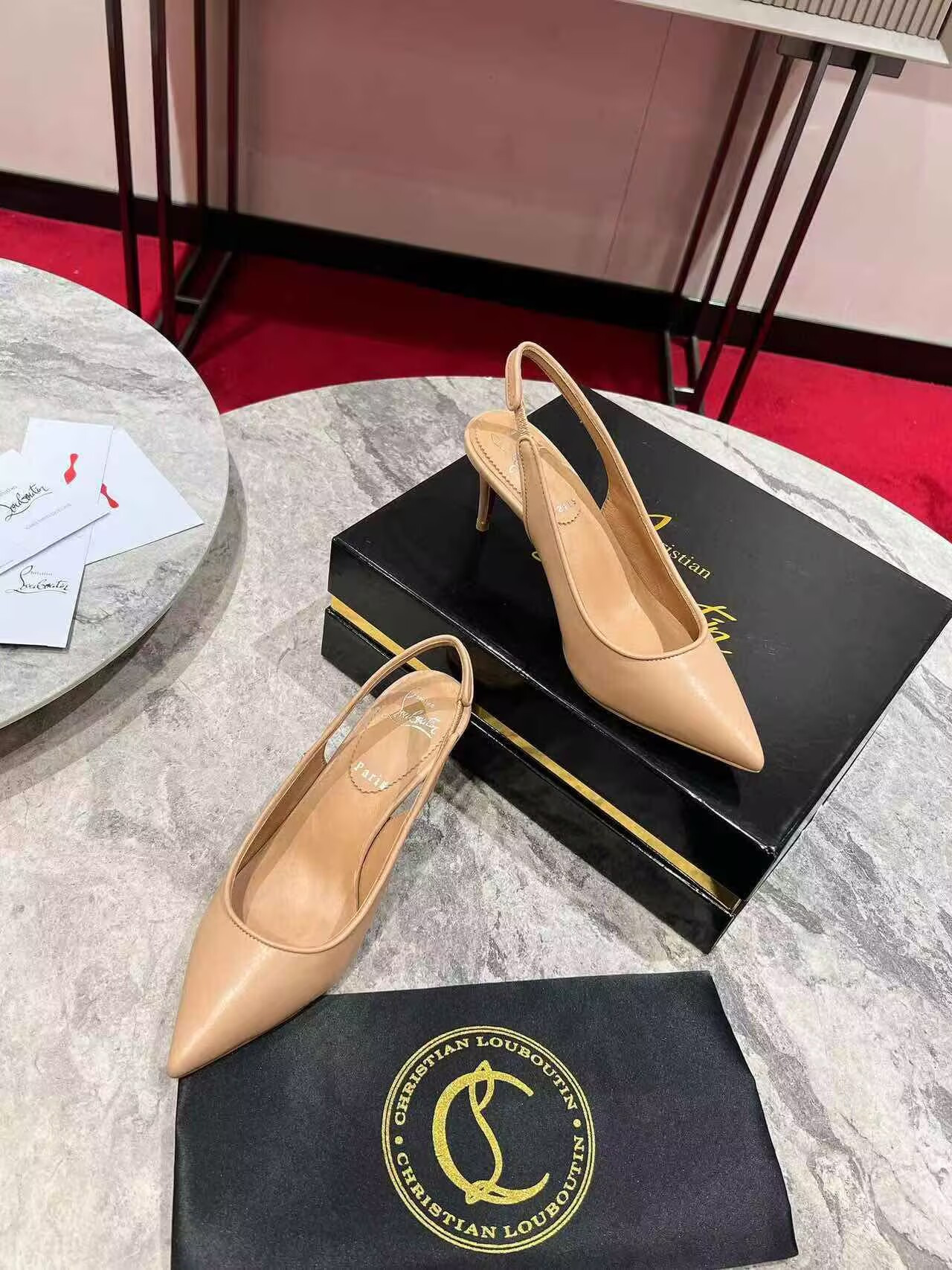 UA Ch**an Louboutin Sporty Kate Sling 65mm