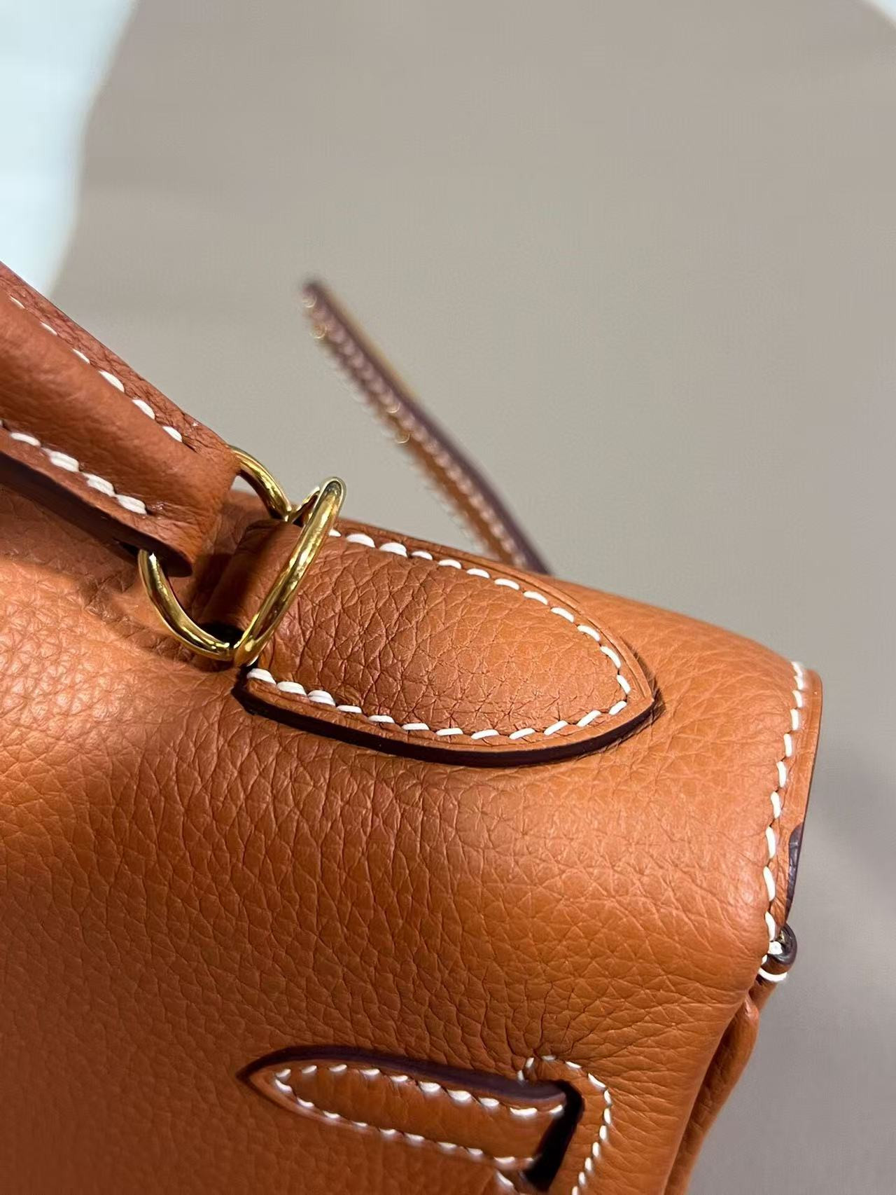 H**mes Togo Kelly Silver-tone Hardware 25