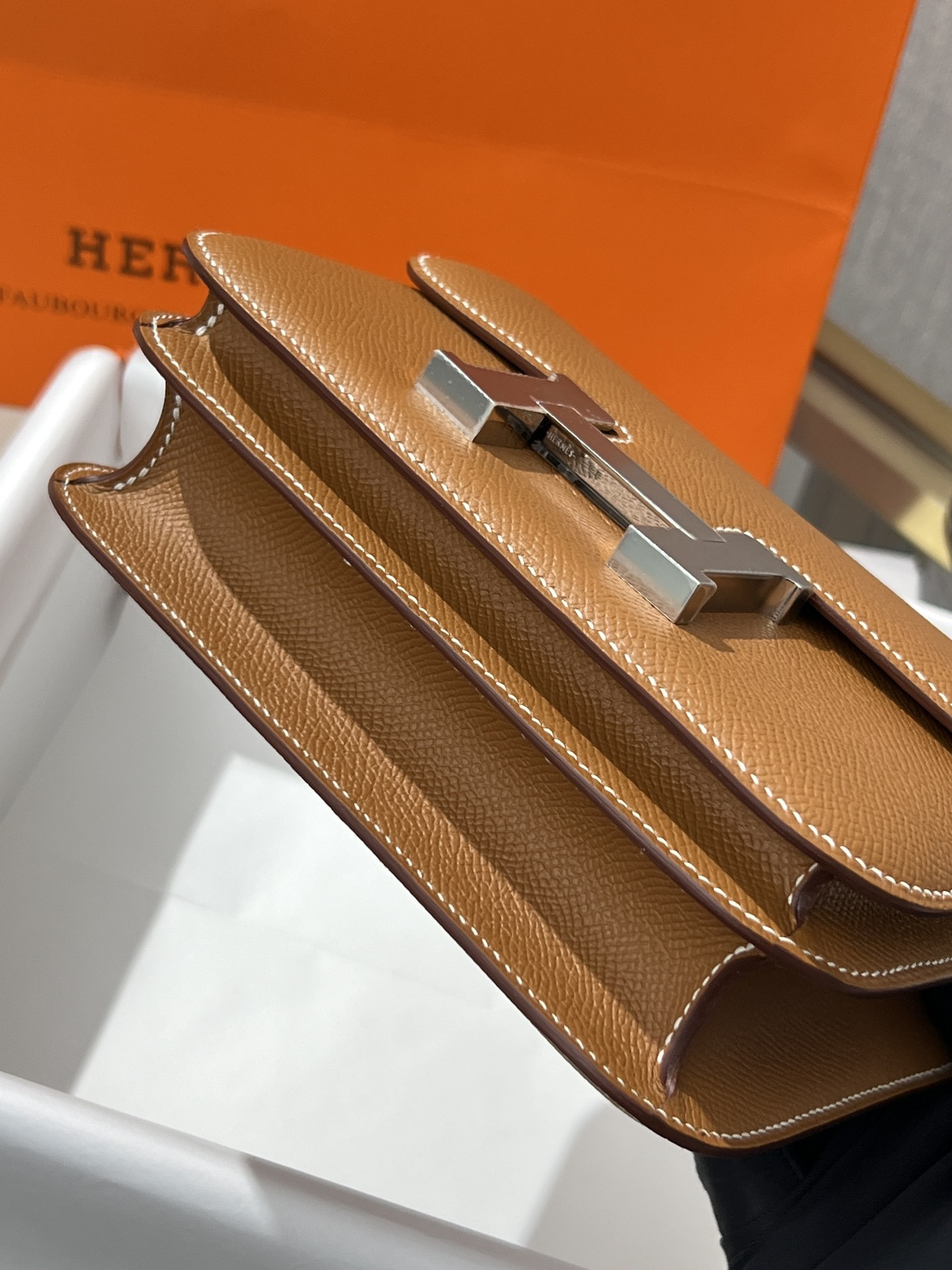 H**mes Constance 24 Epsom leather silver hardware 9.4"x5.9"x3"