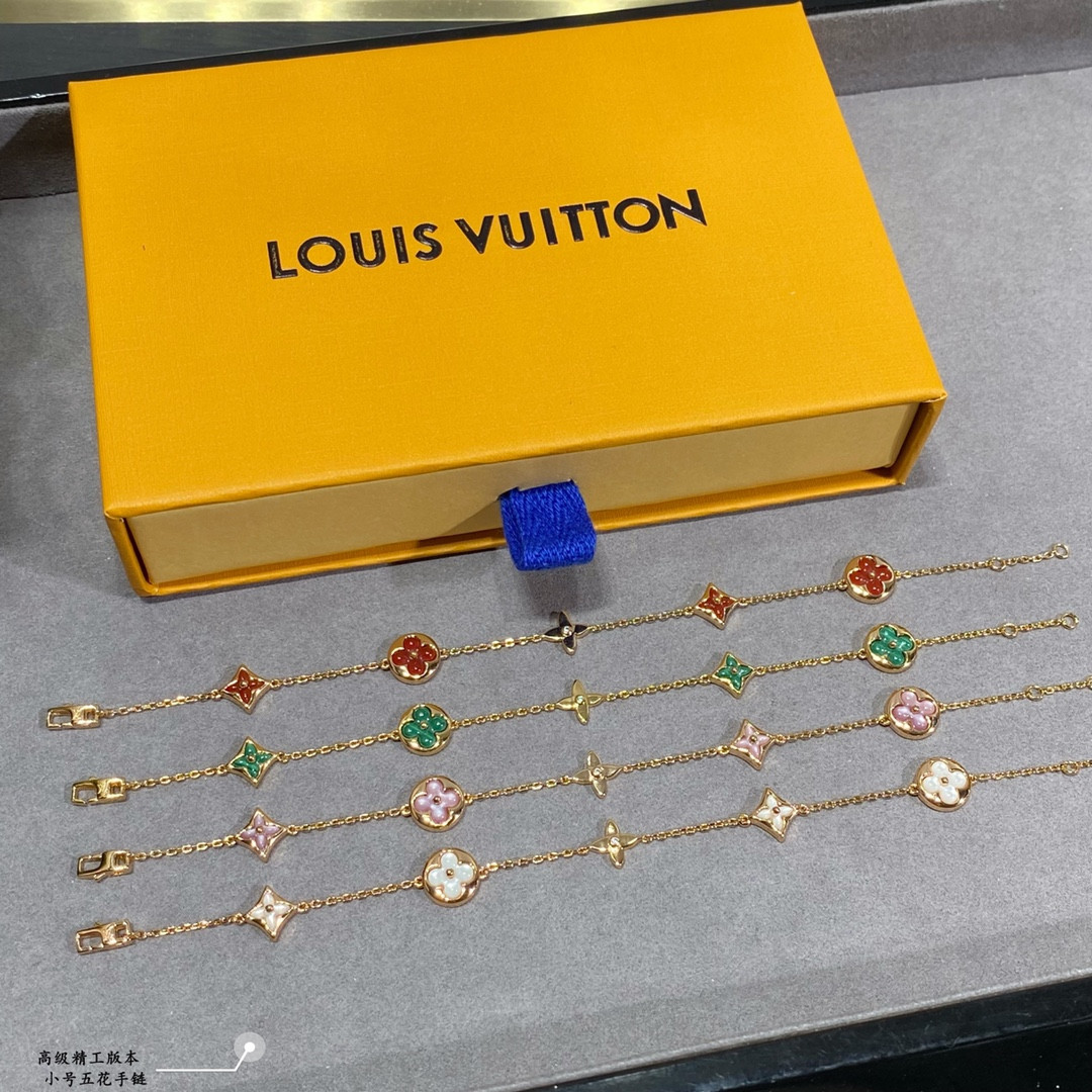 L0*is V*t0n Small Multi-Flower Bracelet
