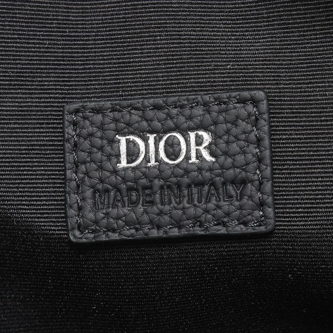 D*0r Safari Bag with Strap  Beige and Black D*0r Oblique Jacquard 8.5 x 6 x 2.5 inches