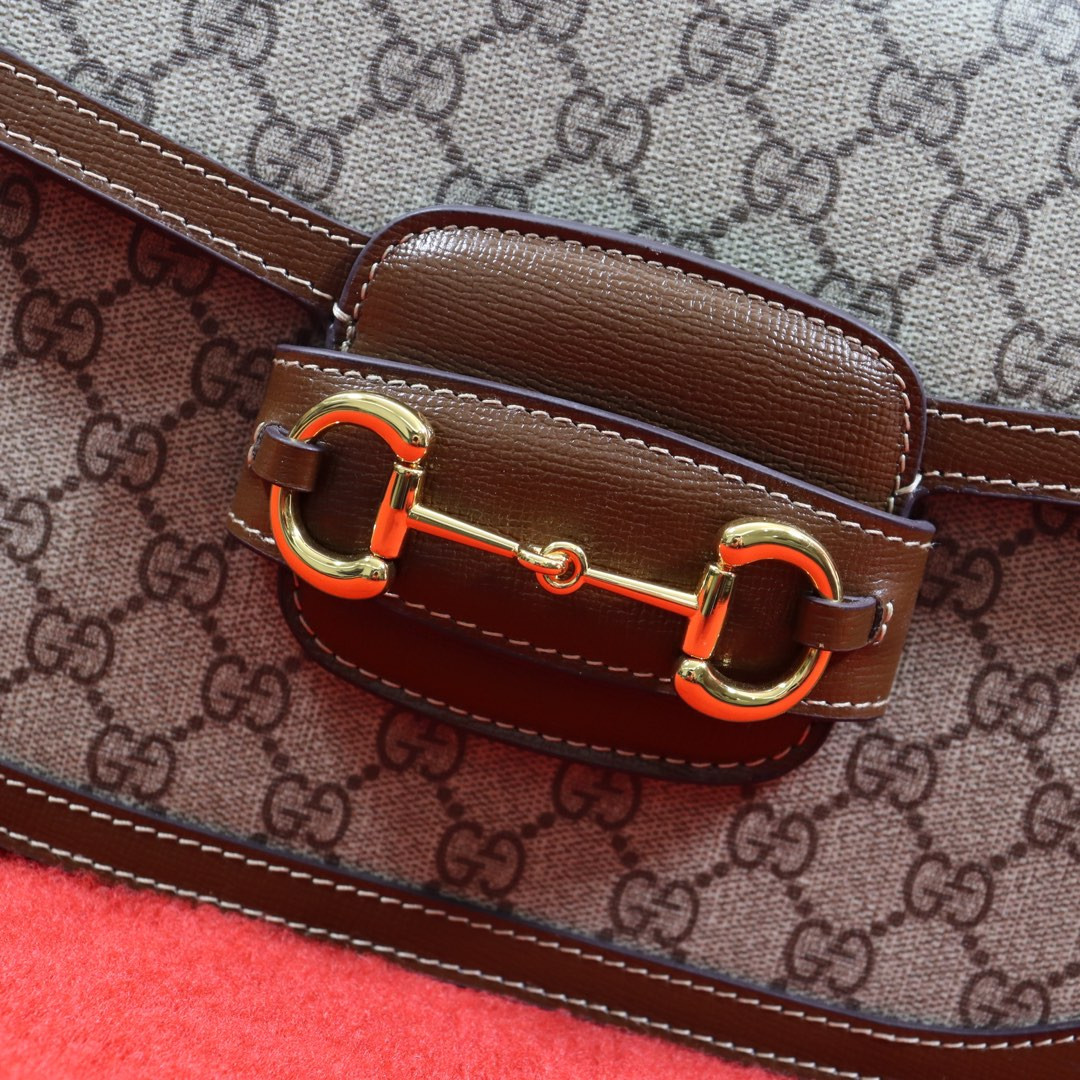 G*u*i HORSEBIT 1955 SHOULDER BAG 9.8"W x 7"H x 3.1"D