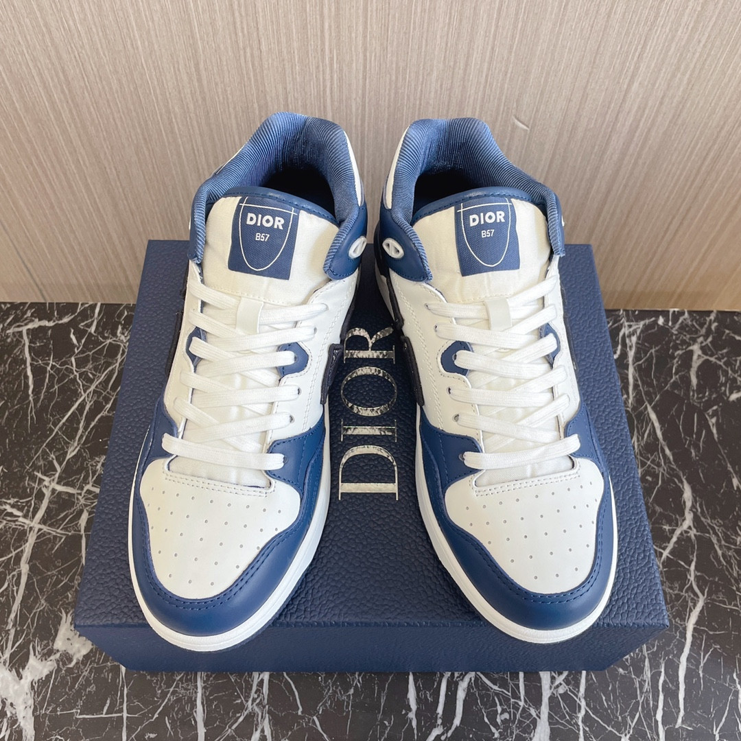 UA D*0r B57 Mid-Top Sneaker Navy Blue and White